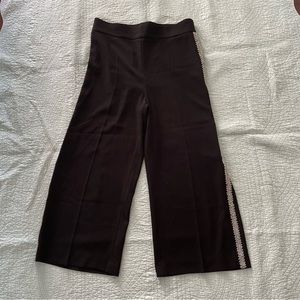 Zara women crop tuxedo pants